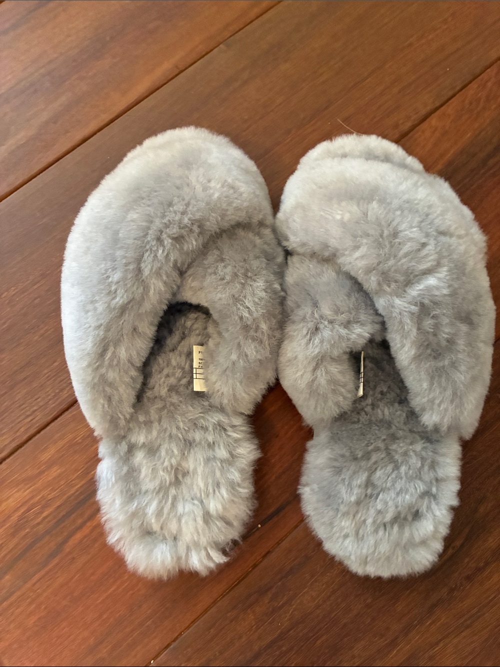 EMU Australia Grey Shearling Slide Slippers -7